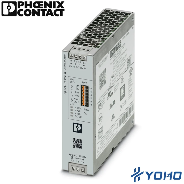 2904600 QUINT4-PS/1AC/24DC/5 Primary-switched QUINT POWER Power Supply with Free Choice of Output Characteristic Curve