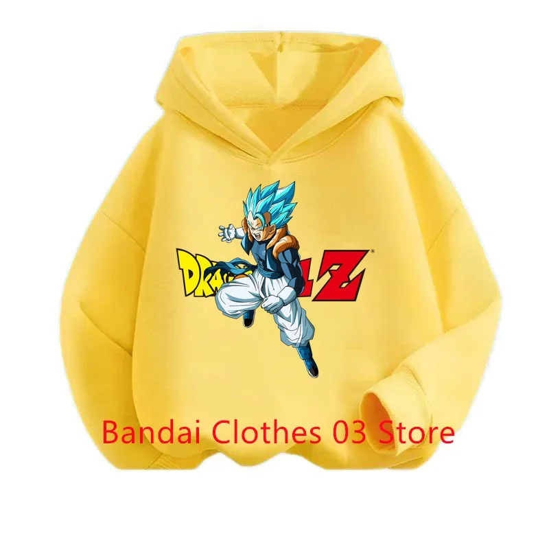 Felpa per bambini ragazza felpa con cappuccio neonata vestiti Goku top Boy Dragonball capispalla da 2 a 12 anni 2024 abbigliamento primaverile per bambini