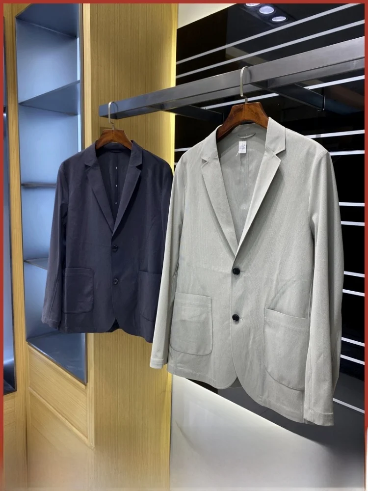 

Busin Commute Cool Sensation против морщин, новый летний мужской однотонный тонкий эластичный повседневный костюм Faion Urban Sle Long Sl...