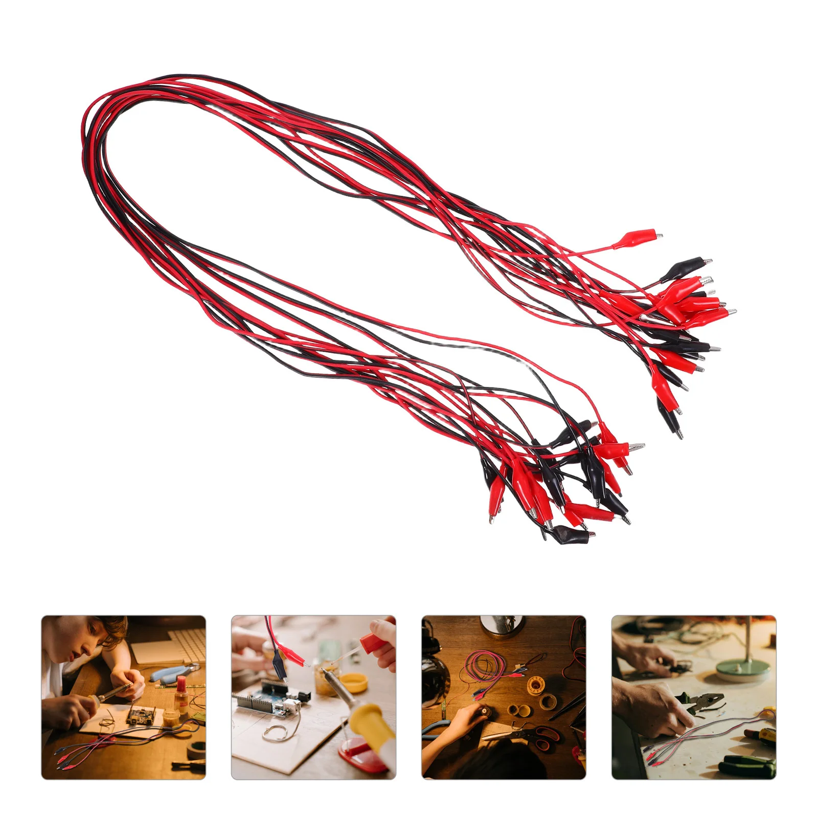 

10 шт. двусторонние зажимы типа «крокодил», тестовые кабели, эффективная безопасная изолированная проводка для приборов, испытательный зажим для сигналов