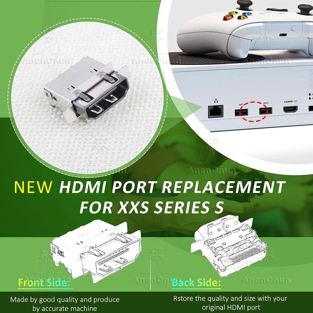منفذ HDMI لجزء إصلاح بديل ممتاز من Xbox Series S، مقبس توصيل واجهة HDMI، ملحقات وحدة التحكم Xbox Series S
