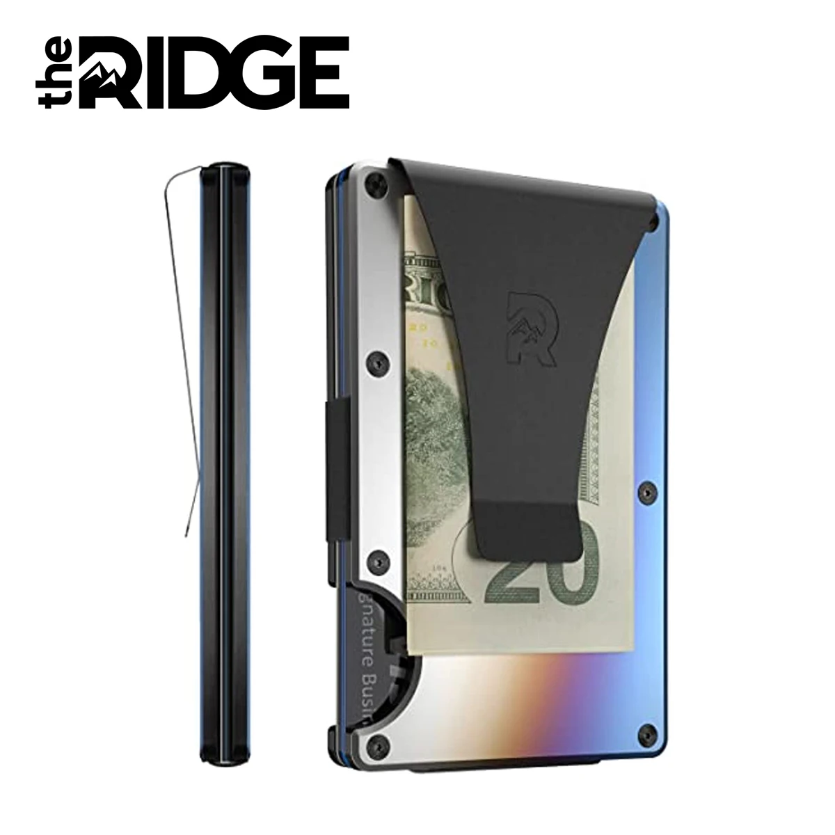 Ridge Wallet Slim Minimalist Wallet for Men RFID Blocking Wallet Id Credit Card Holder Luxury Metal Purs Travel Accessories