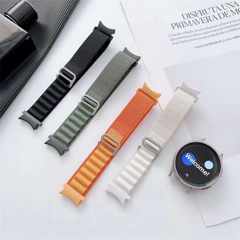 Alpine Loop для Samsung Galaxy Watch 7/5 pro/4 44 мм 40 мм 45 мм ремешок без застежек нейлоновый браслет Galaxy watch 6 Classic 47 мм спортивный ремешок