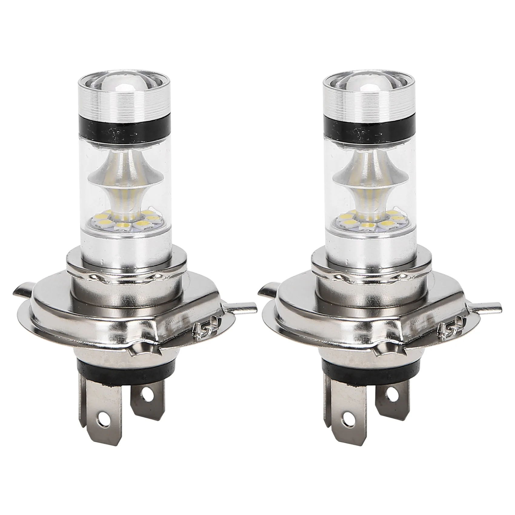 2 Pcs H4 9003 HB2 LED Motorcycle Headlight Bulbs HID Hi&Low Beam 6500K White Power