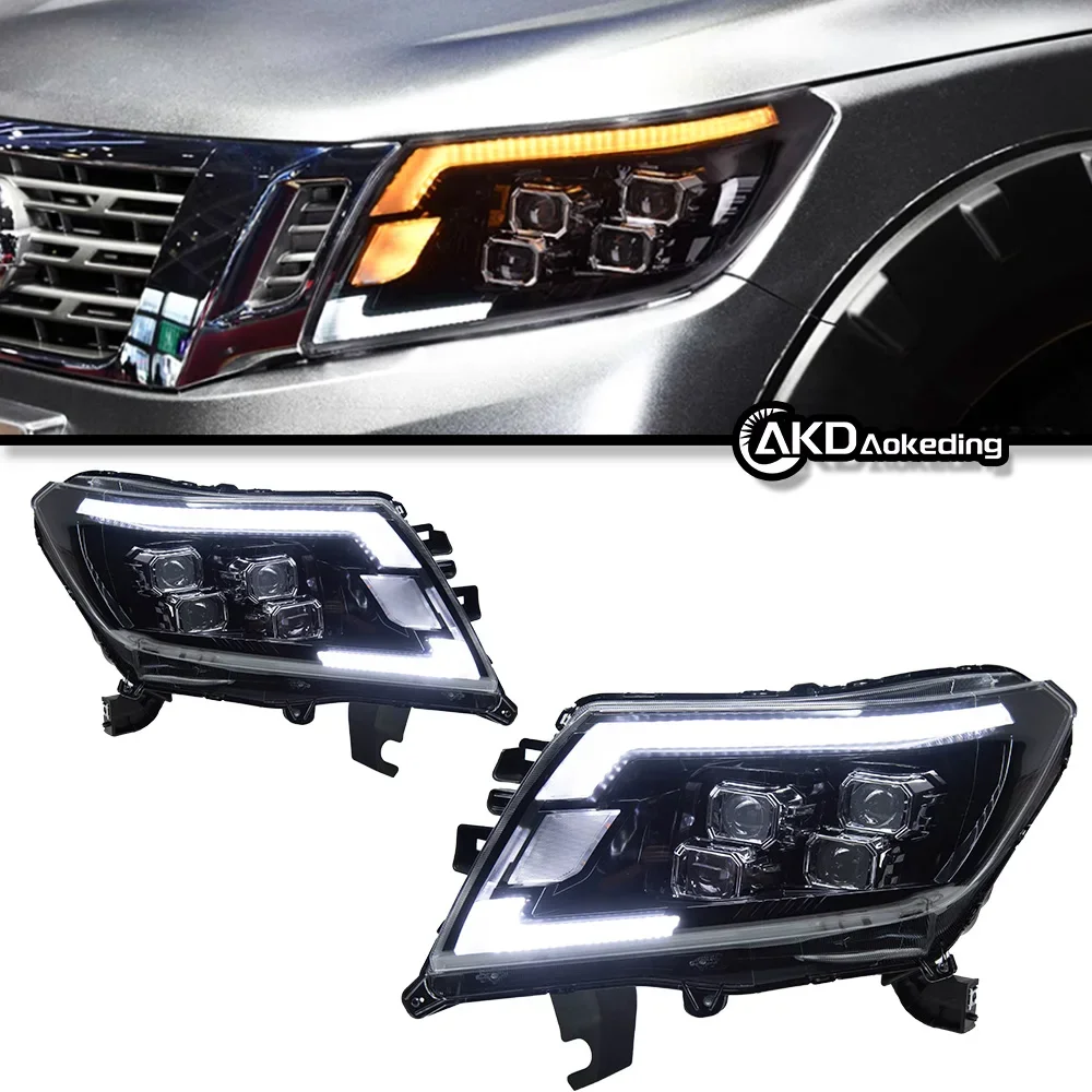 Car Styling Lampada frontale per Navara Fari 2014-2021 NP300 Frontier LED Faro Segnale DRL Proiettore LED Accessori auto