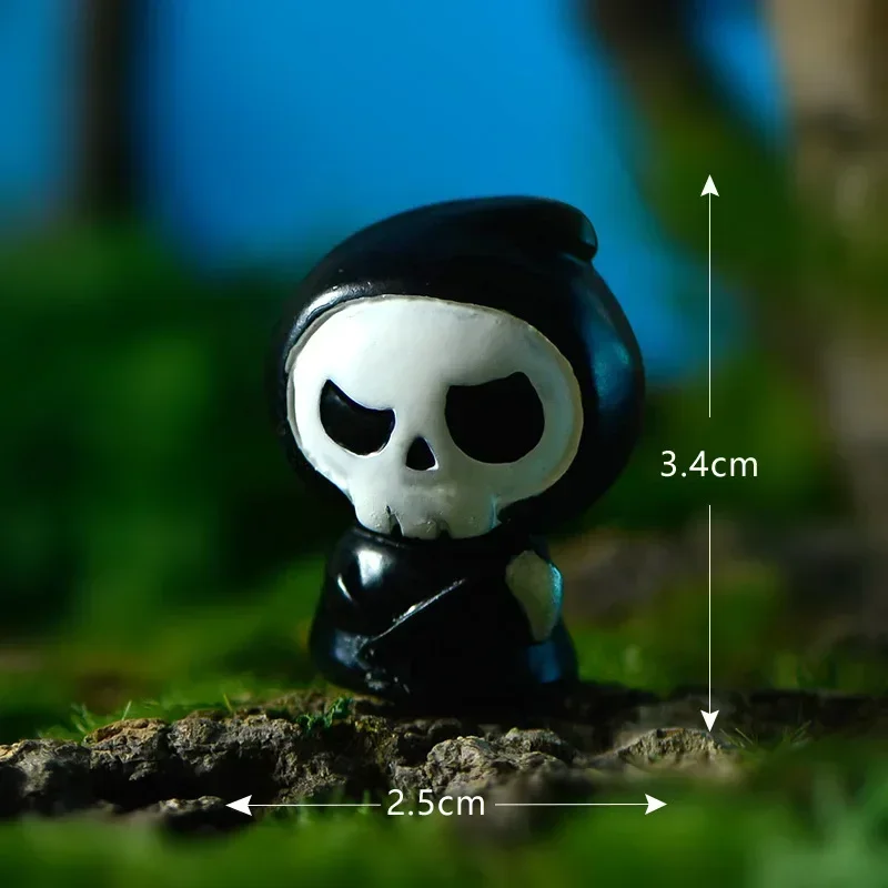 Mini halloweenowe figurki miniaturowe słodkie duch Halloween dyniowe bajkowe miniatury figurki do dekoracji domu DIY rzemiosło żywiczne — zdjęcie 6