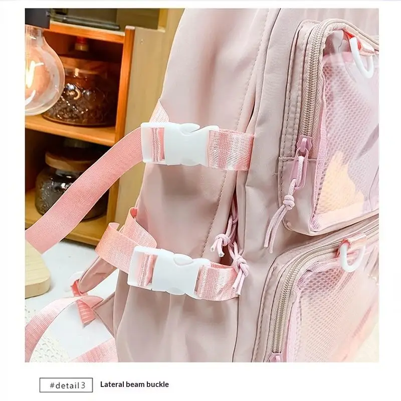 1 Stück Neuer Transparenter Rucksack Japanischer Kawaii Itabag Damen Großer Kapazität Ita Rucksack Schultaschen für Studentinnen JK – Detail 15
