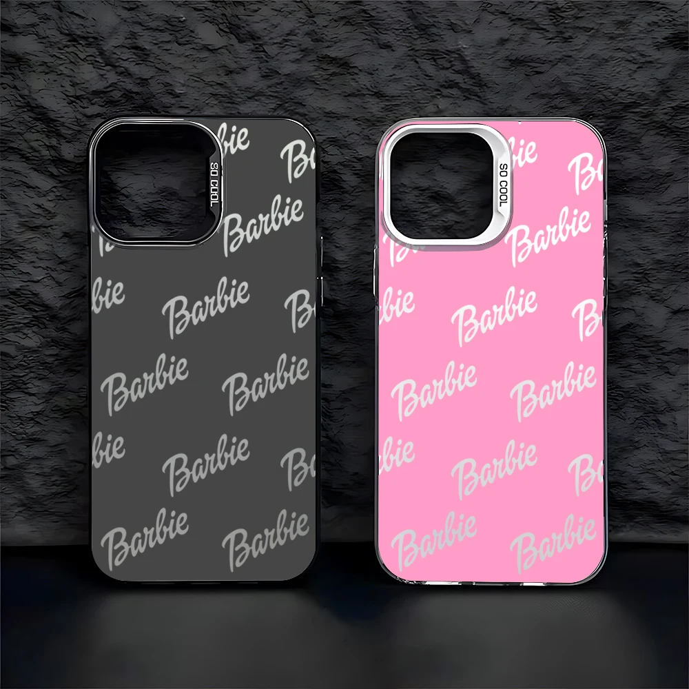 Cute Pink Disney Doll B-Barbies Phone Case for OPPO Reno 6 6Pro 7 7Pro 7Z 8T 10Pro Plus 5G Matte Shockproof Back Cover