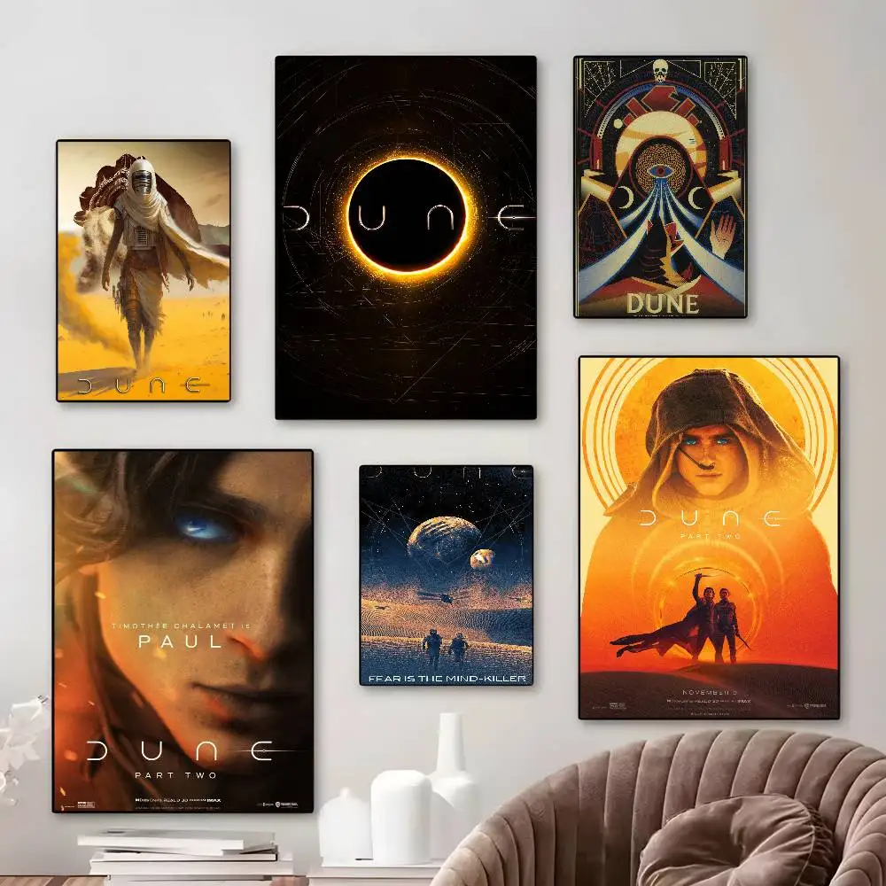 الكثبان الرملية الجزء 2 2024 الخيال العلمي الفيلم المشارك الفن قماش HD الجمالية ورق طباعة جدار الفن لغرفة المعيشة بار ديكور المنزل الموضة #2