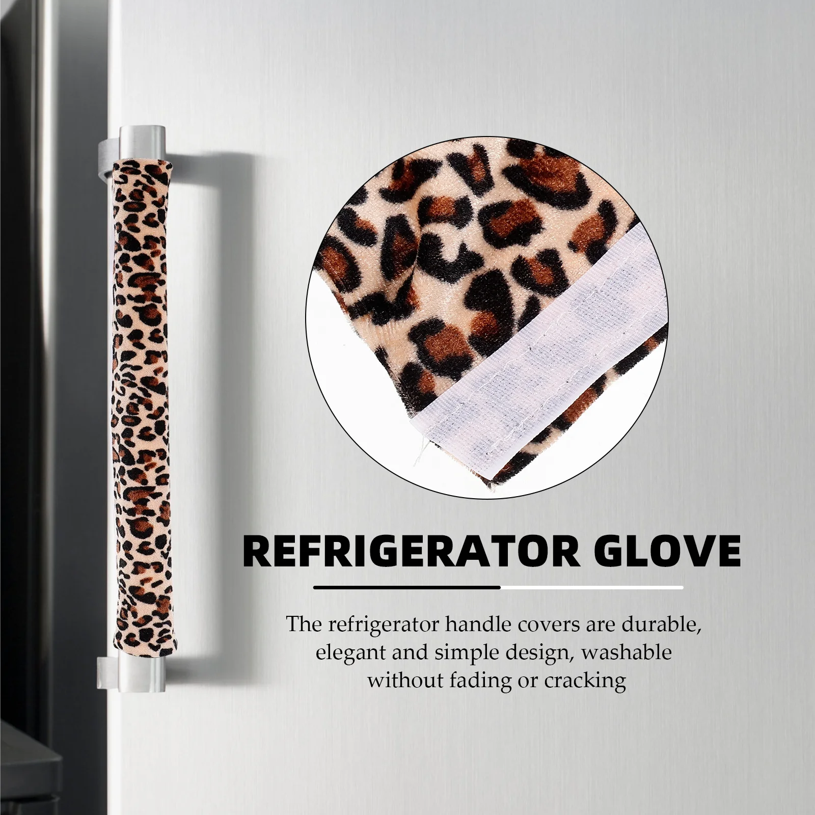 

2pcs Refrigerator Door Handle Cover For Kitchen Appliance Oil Water Stain Protection Fabric Fridge Handle Cover