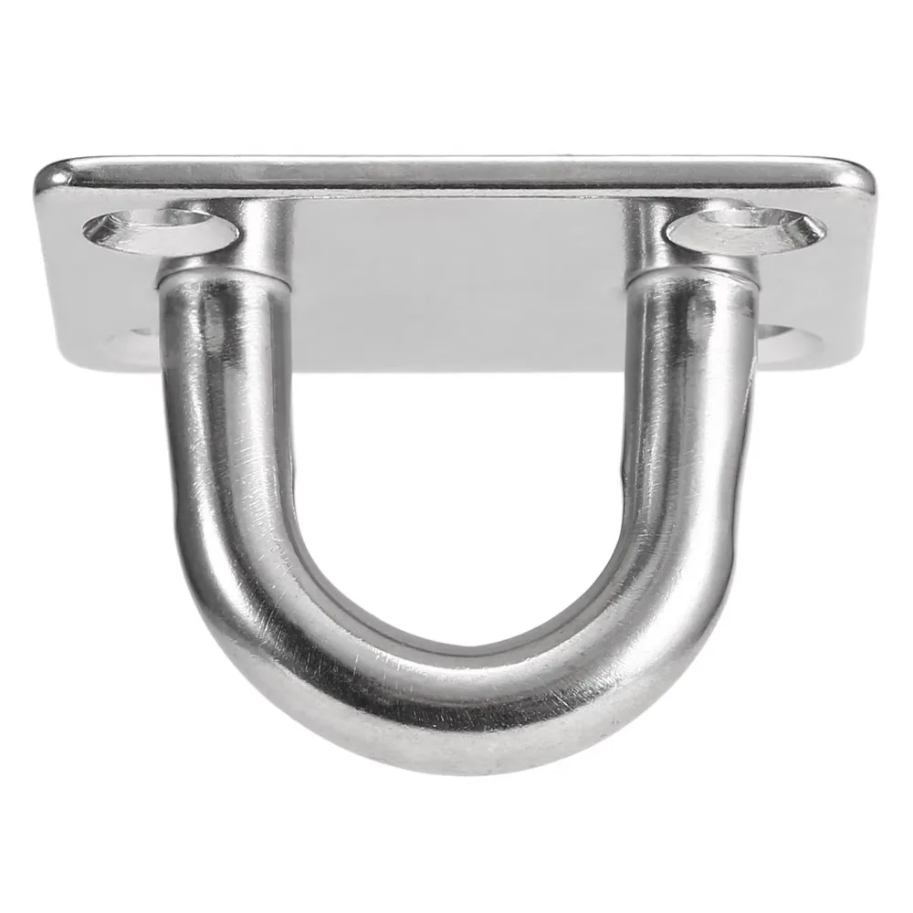 1/4Pcs 304 Stainless Steel Fixing Buckle Eye Plate Hook M5/M6/M8/M10 Marine Hardware Accessories Hanging Anchors U-Shaped