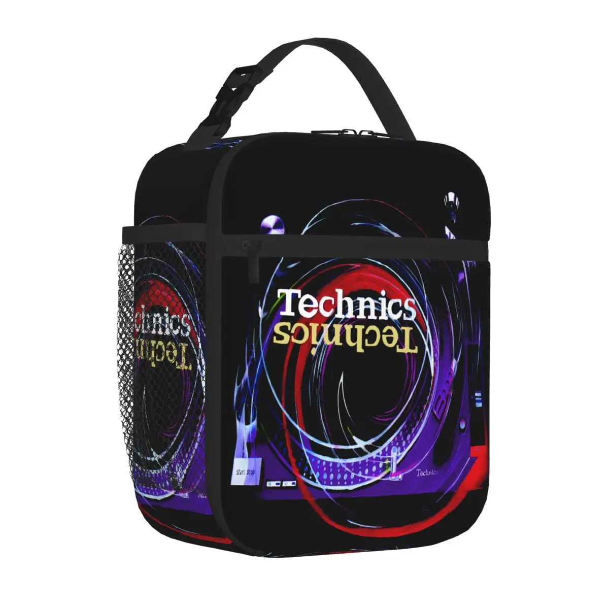 Hot Sale Technics Turntable 1200 Dj Transparent Detail Lunch Carrier Newborn Food Storage Lunch Handbag