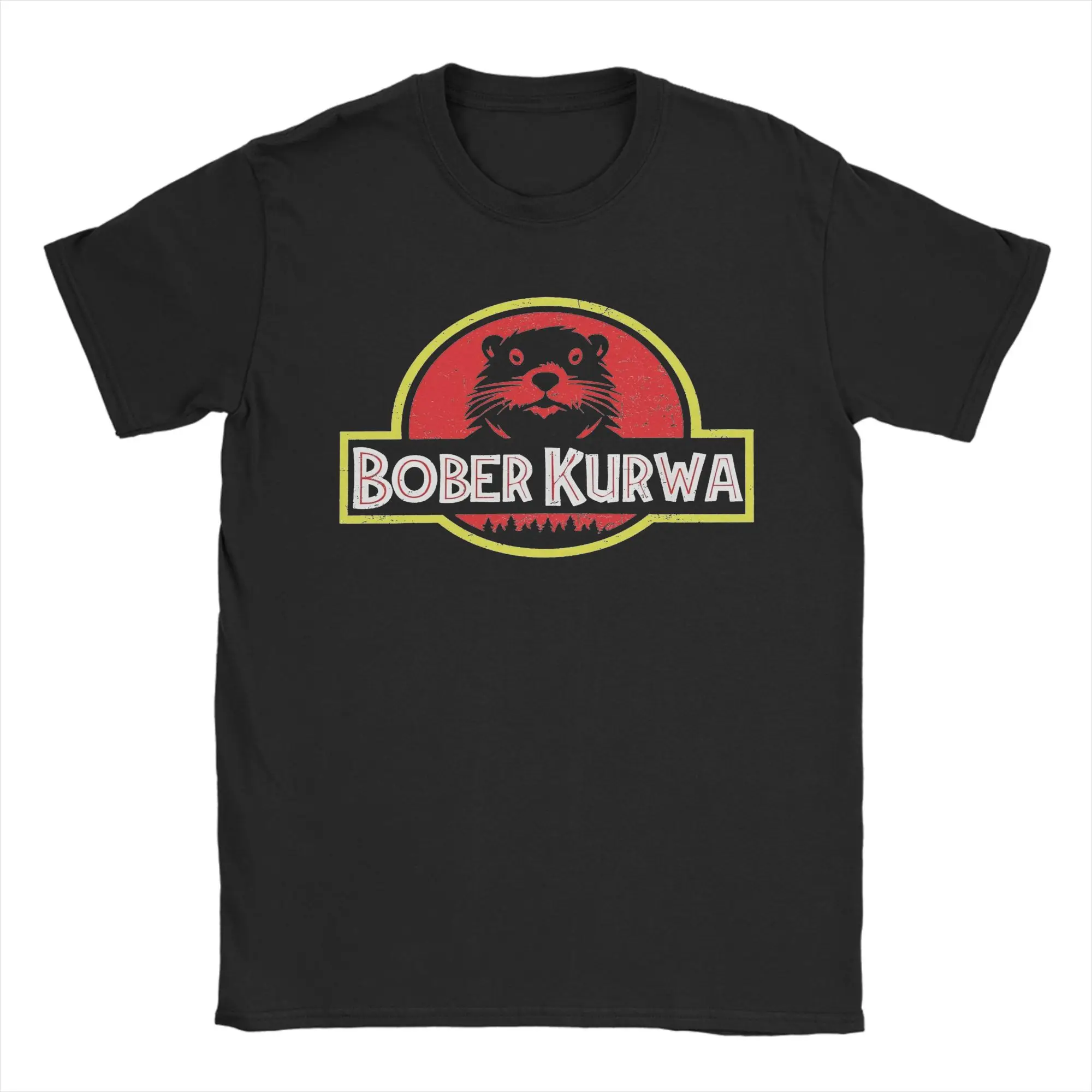 Bobr Bober Kurwa Beaver Boberek T-Shirts for Men  Fun 100% Cotton Tee Shirt Crewneck Short Sleeve T Shirt Printed Tops