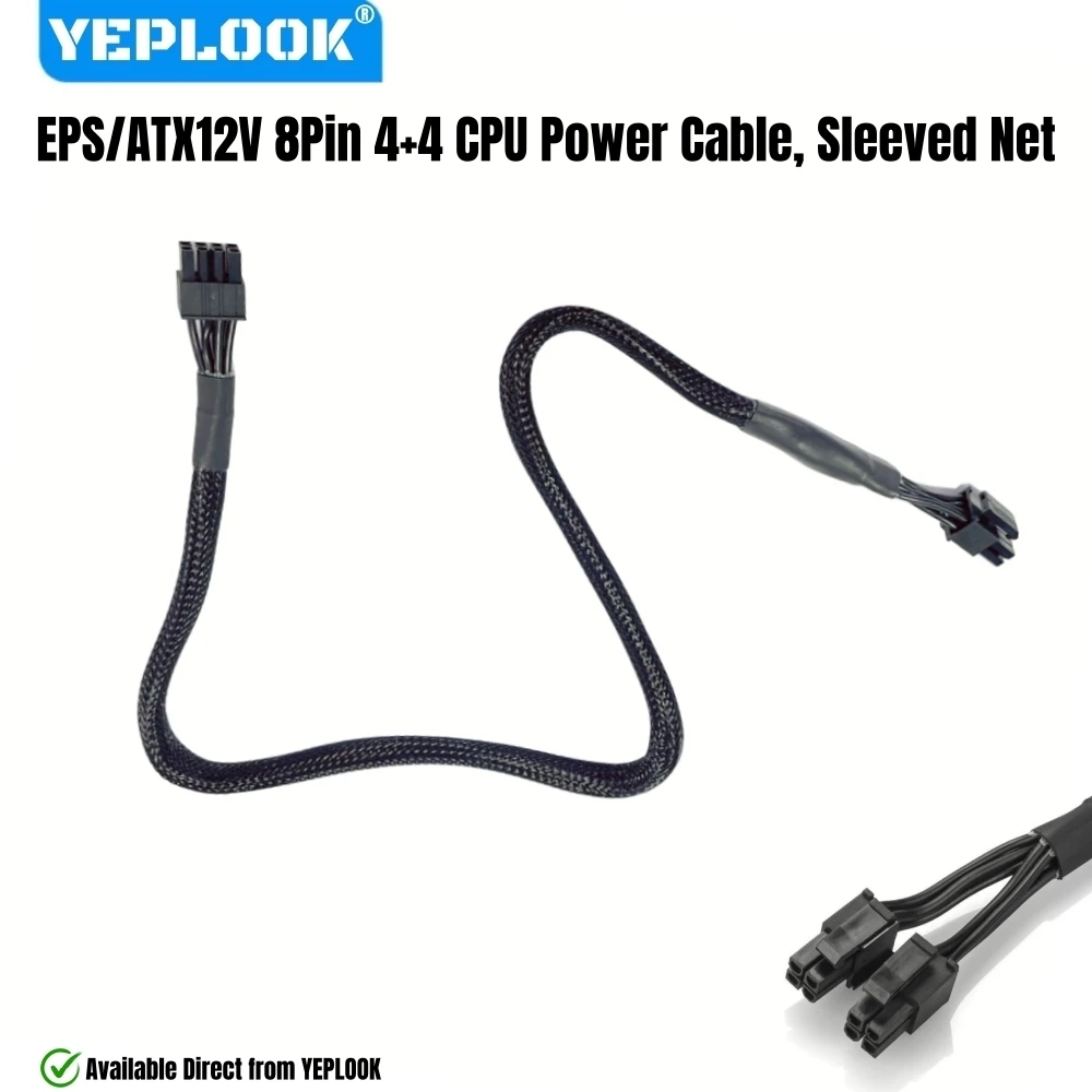 

YEPLOOK CPU Power Cable Sleeved Net EPS/ATX12V 8Pin 4+4 for Corsair AX1600i 1600W, AX1000 1000W, AX850 850W Titanium Modular PSU
