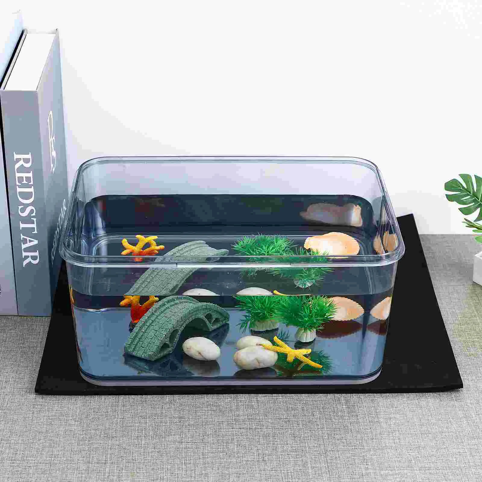 Fish Tank Stand Pad Pet Food Container Reptile Terrarium Mat Elderly Aquarium Decorative Serving Tray