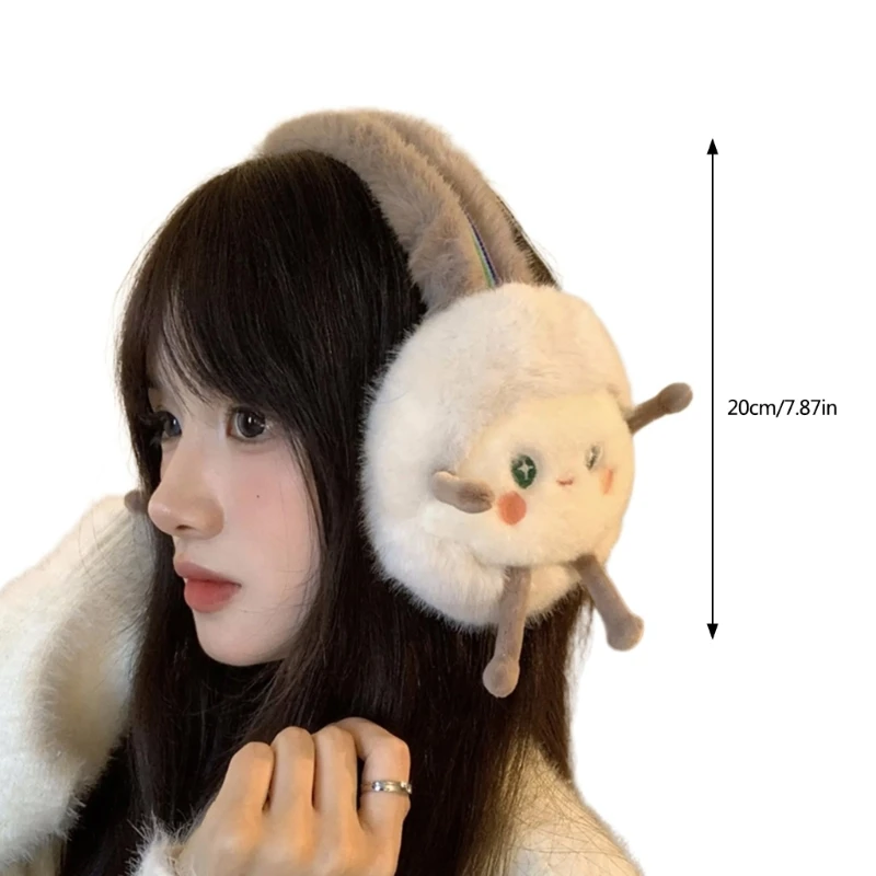 Lovely Sheep Winter Ear Muffs Soft & Warm Ear Covers for Women Teens Furry Plush Ear Protectors for Outdoor Dropshipping