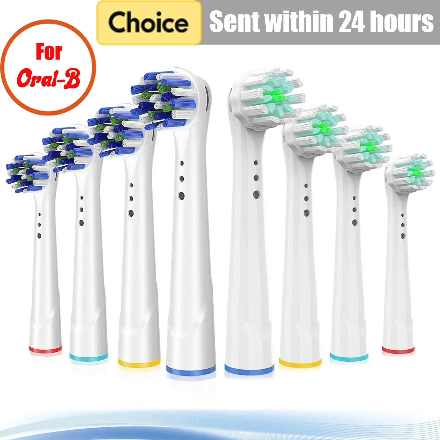 4PCS Dupont Bristle Electric Toothbrush Heads Whiten Teeth/Daily Clean/Precison Cleaning/Soft Care Teeth Function For Oral B