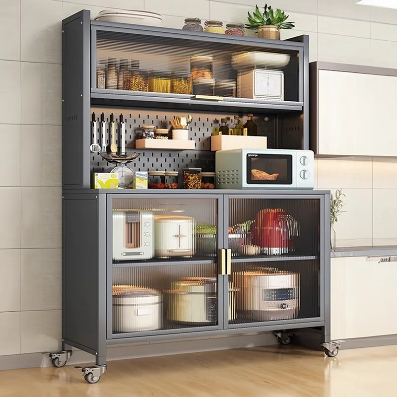 Side cabinet, kitchen rack, multi-layer floor storage, household multi-function