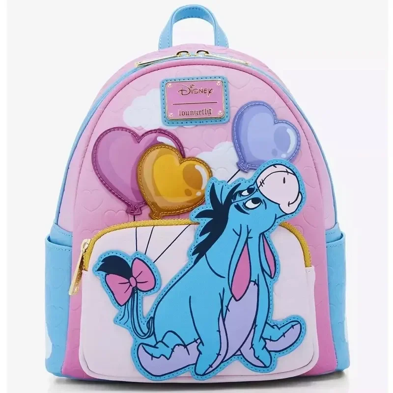 Loungefly Disney Pooh Bear Eeyore Balloon Printed Backpack Pu Leather Fashion Shoulder Bag Travel Bag School Bag Wallet Gift