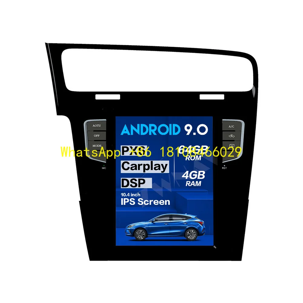 

PX6 for tesla Style Big Screen Android 9.0 Car Multimedia Player forVW for volkswagen Golf 7 2013-2018 GPS for audio
