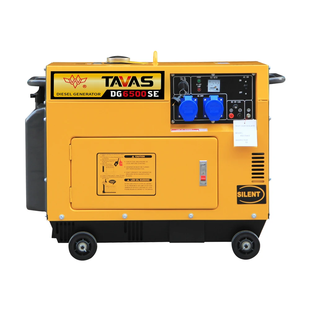 6KVA 5.5KW heigh quality electric portable welding marine small air cooled silent  generator for sale