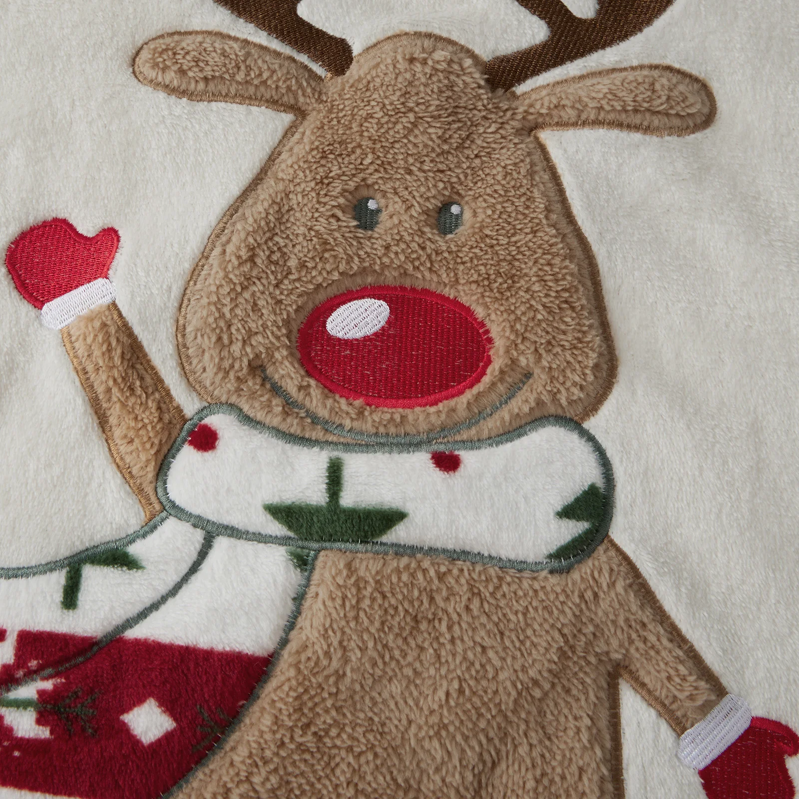 冬のクリスマス女性のフランネルパジャマセット 2026 新年クリスマストナカイ刺繍長袖トップスとパンツソフトパジャマ