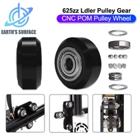 Rueda de polea de pompón CNC, 6/12/24 Uds., con engranaje de polea tensora 625ZZ, rueda redonda pasiva, rueda Perlin para perfil Ender 3 CR10