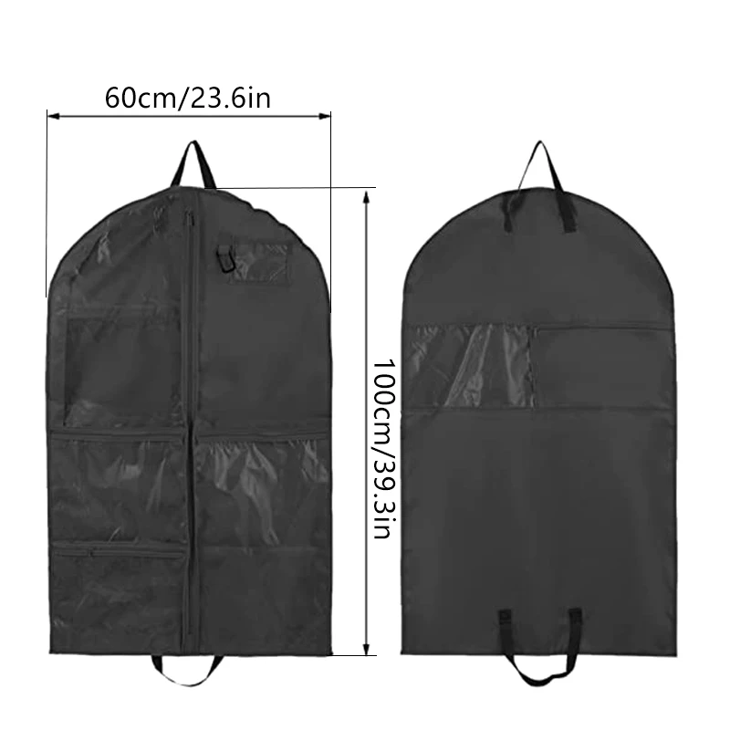Saco de vestuário de dança pendurado, saco de trajes à prova dwaterproof água de 40 Polegada para viagens, saco de roupas com 6 bolsos para dança, esportes, patinação