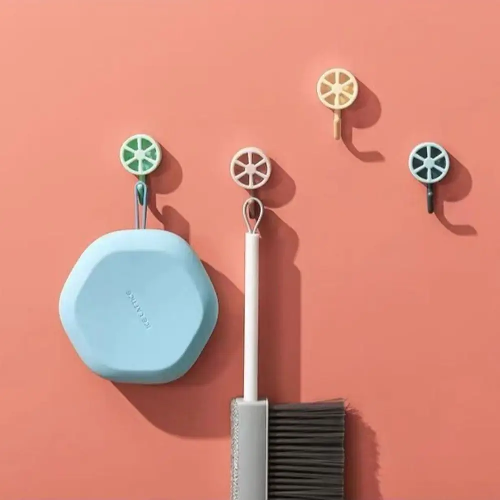 

New Plastic Self Adhesive Hooks Punch-free Lemon Towel Coat Hooks Multicolor Wall Decoration Wall Hook