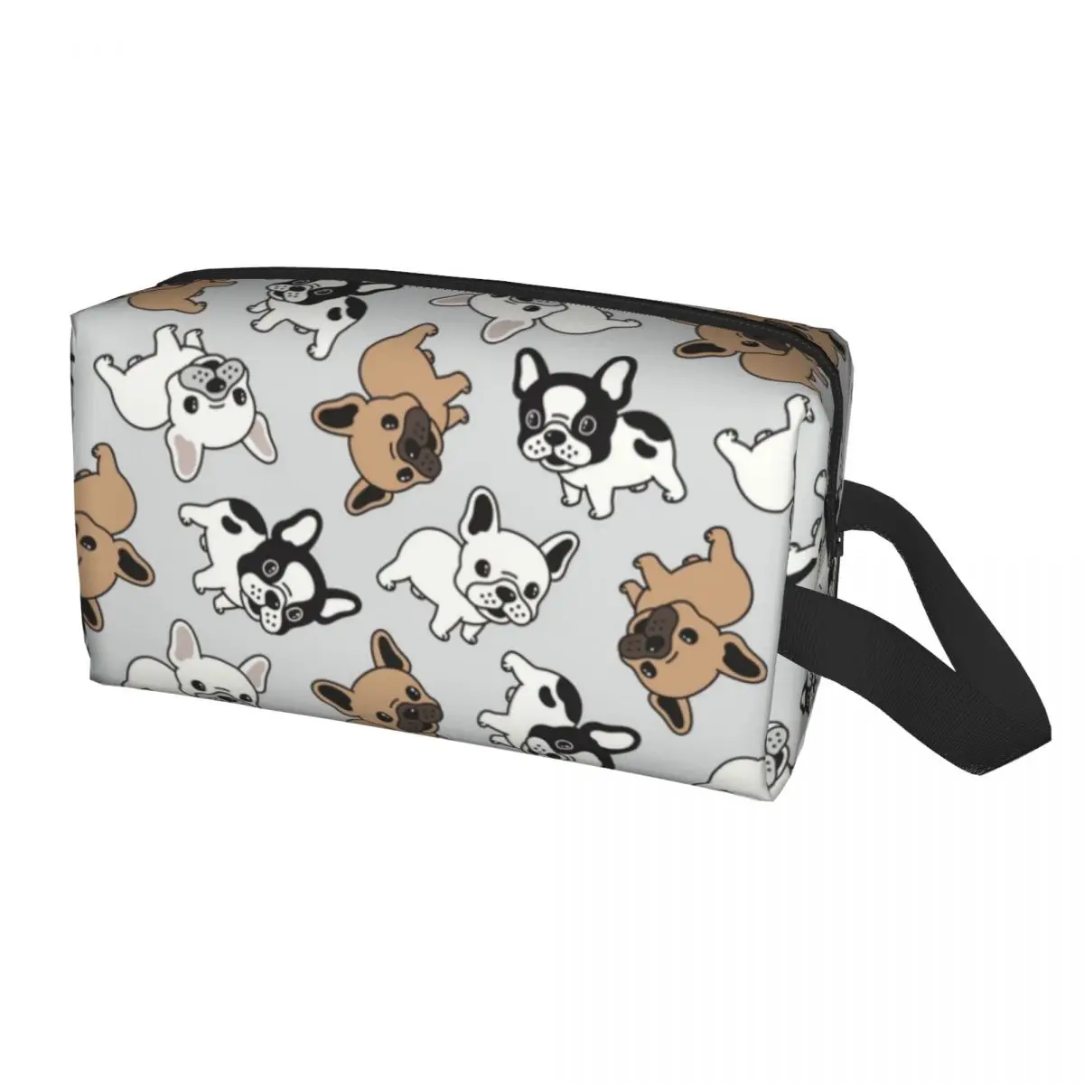 

Custom Frenchie French Bulldog Travel Cosmetic Bag Women Dogs Pet Lover Makeup Toiletry Organizer Lady Beauty Storage Dopp Kit