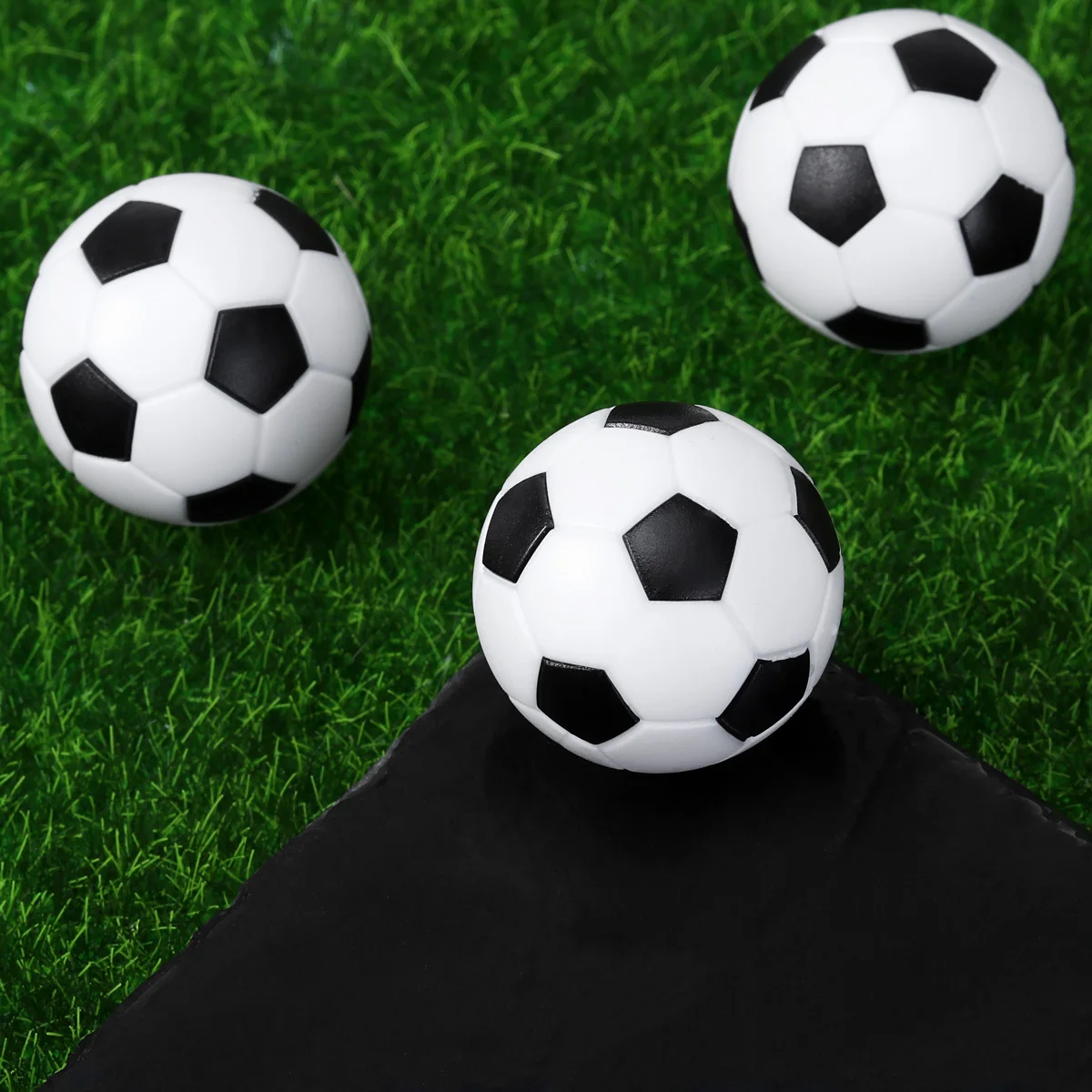 6Pcs Black White Mini Table Football Balls 32mm Recommended for 135cm Football Tables Small Ball Black & White Ball