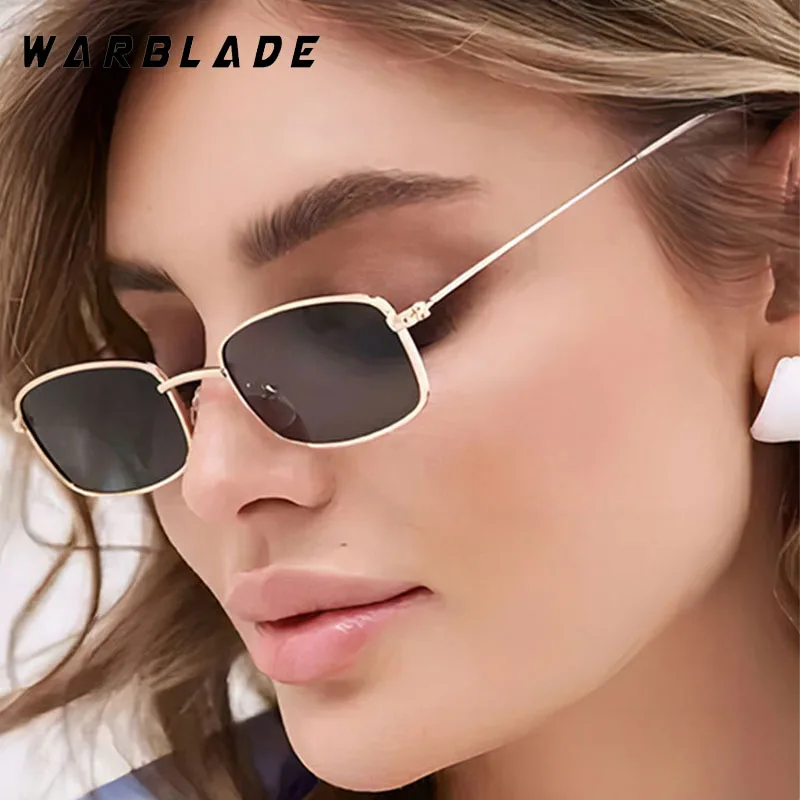 

Luxury Metal Small Square Frame Women Sunglasses Brand Designer Men Sunglass Travel Drive Female Shade Eyeglasses UV400 Lentes
