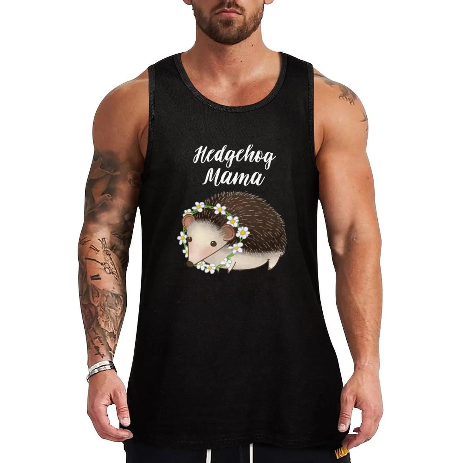 Hedgehog Mama, Hedgehog Mum, Hedgehog Mom Tank Top Workout Tank Top Breathable Athletic Fitness Sleeveless