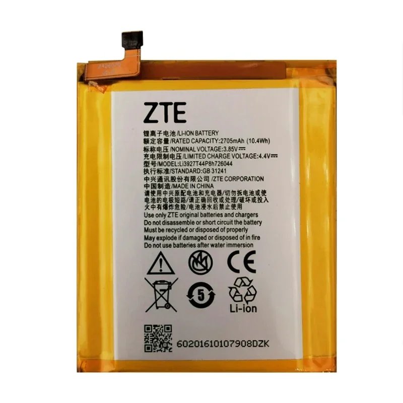 High Quality Li3927T44P8H726044 2705mAH Original Phone Battery For ZTE Axon 7 Mini 5.2 inch Smart Mobile Phone Battery