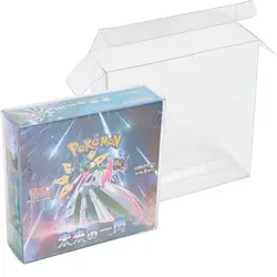 10 Pieces Clear Plastic Japanese Booster Box Display Case PVC Universe Cards Pack Sealed Sleeve Covers Storage Box Protector