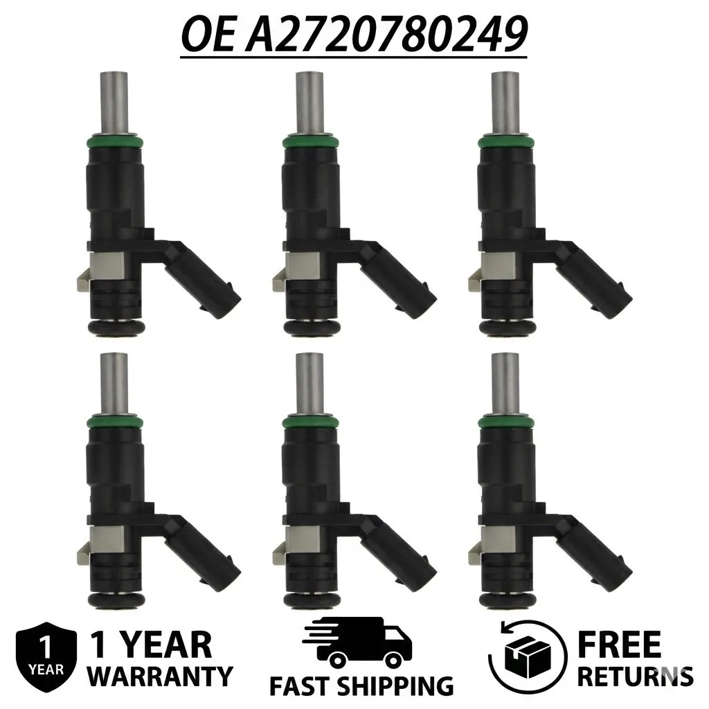 

6x Car Engine Fuel Injector A2720780249 Fits Mercedes-Benz C350 CLK350 E350 ML350 R350 SLK350 3.5L V6 Auto Gas Injection Nozzle