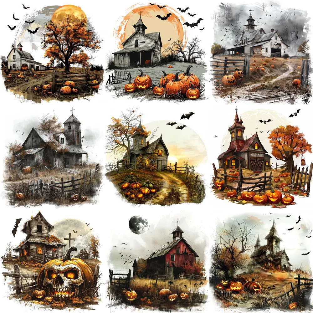 20pcs Halloween Farm Ranch Stickers Pack Varied for Kids Crafts Scrapbooking Luggage Laptop Notebook Aesthetic Decoration Decals