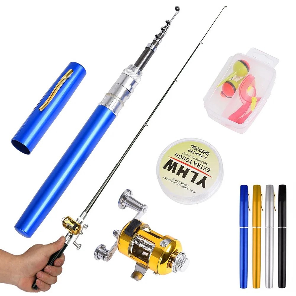 

Telescopic Mini Portable Pocket Pen Casting Fishing Rod Carbon Reel Fishing Rod Reel Combo Spinning Ultralight Feeder Fish Pole