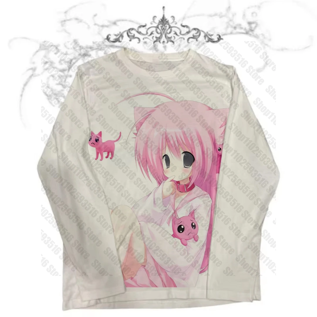 Trashy Y2k 2000s Tops Camiseta corta para mujer Camisetas gráficas Y2k Top Kpop Ropa de mujer Chica de anime Emo Shoujo Estilo de niña