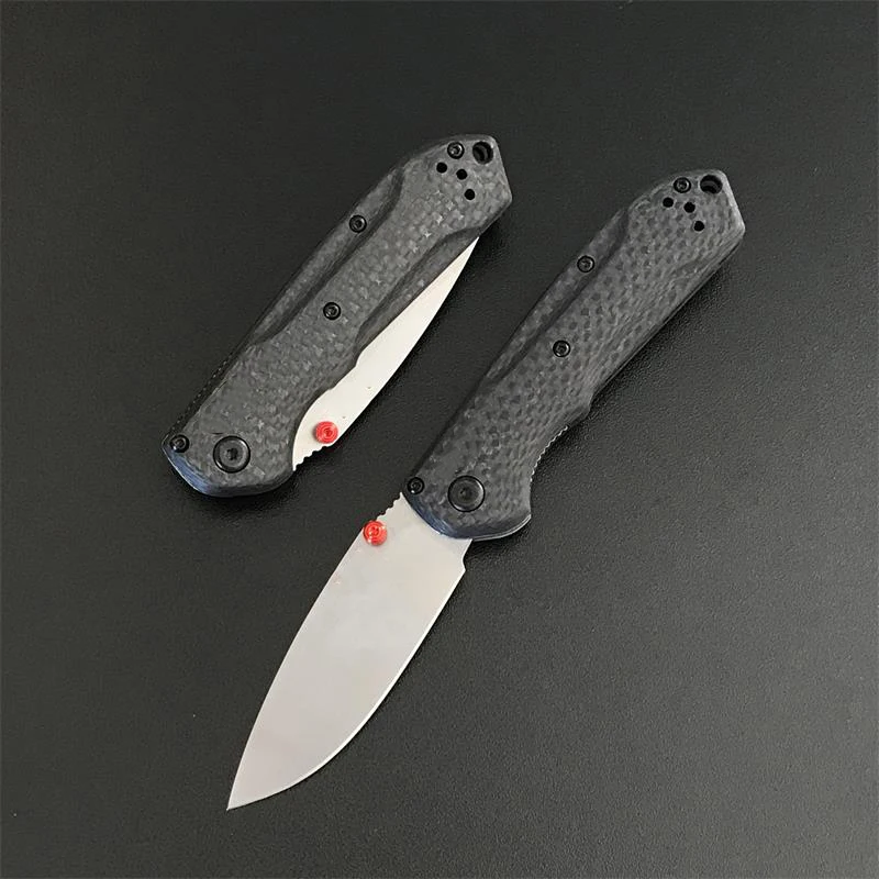 

Carbon Fiber Handle BM 565 Folding Knife Outdoor Camping Safety Defense Pocket Knives