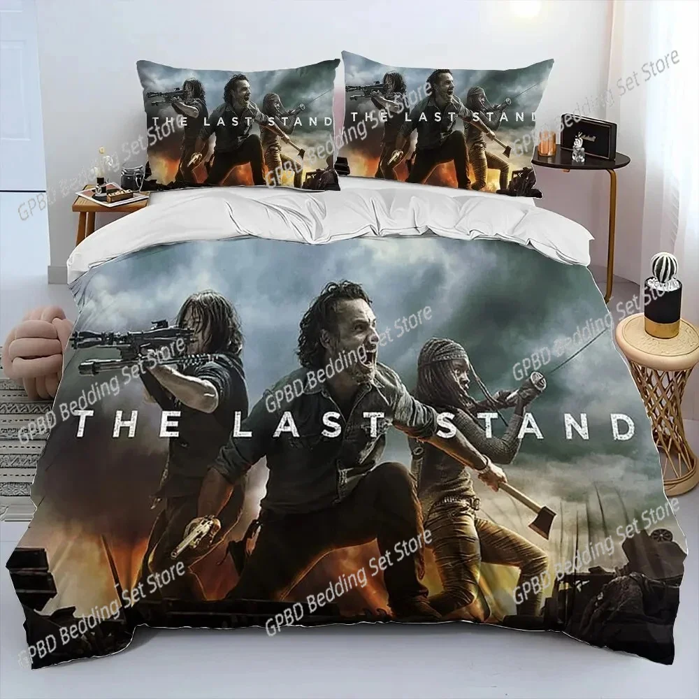 

Horror TV The Walking Dead Lincoln Comforter Bedding Set,Duvet Cover Bed Set Quilt Cover Pillowcase,King Queen Size Bedding Set
