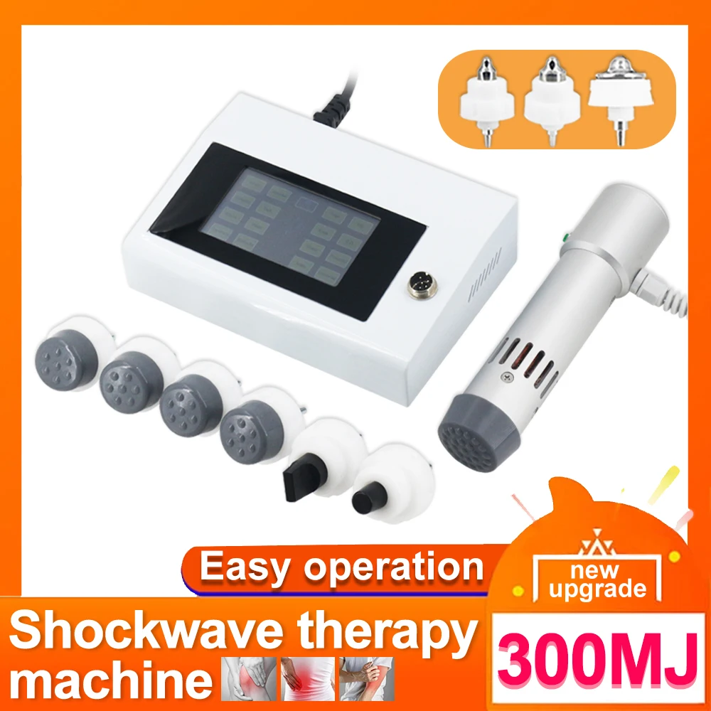 300MJ Shockwave Therapy Machine With 10 Heads Easy Operation Deep Body Massage Fatigue Relieve ED Treatment Physiotherapy Body