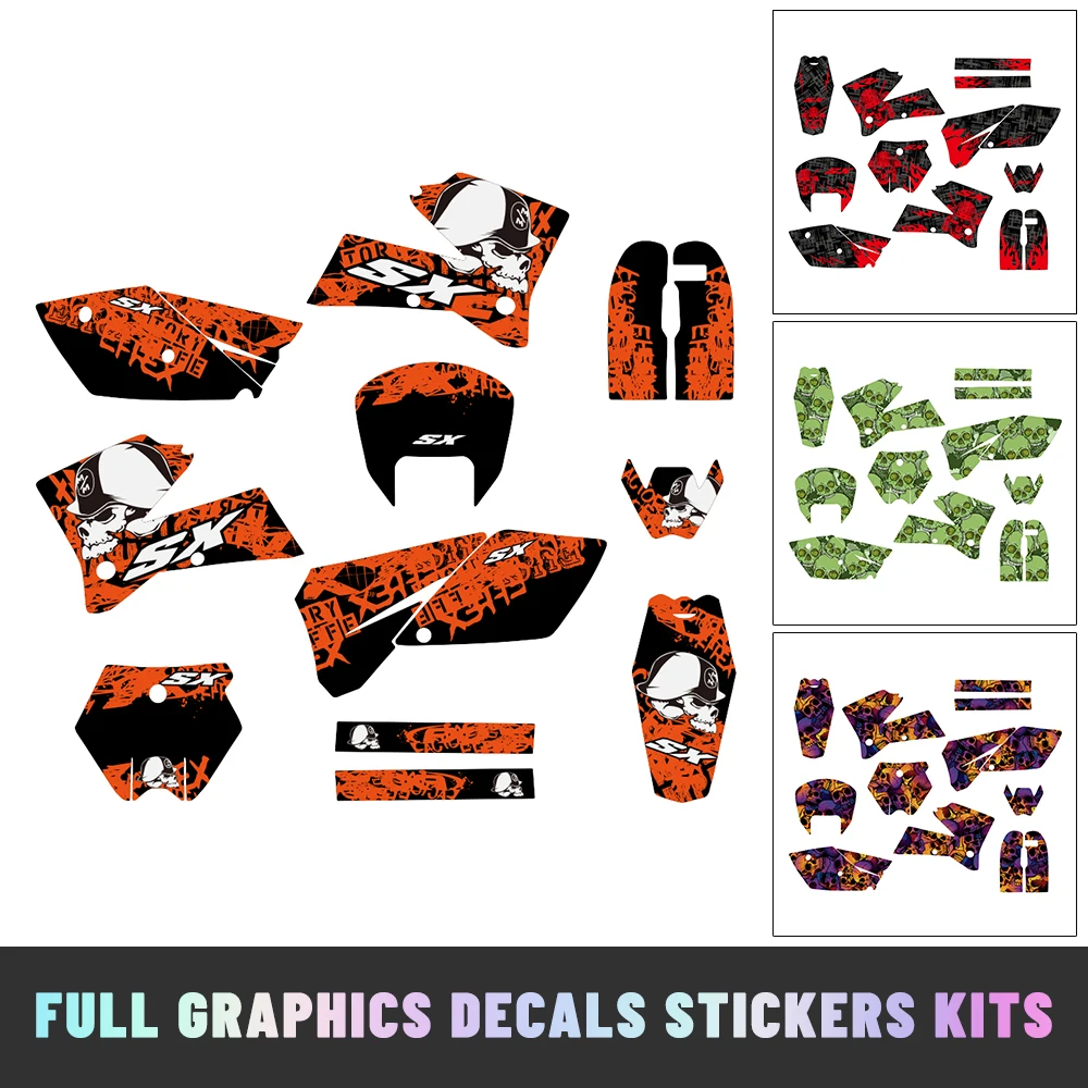 

Наклейки для украшения мотоцикла, полная графическая фоновая наклейка, подходит для серии SX 125 250 300 SXF SX-F 250 350 450 2005 2006