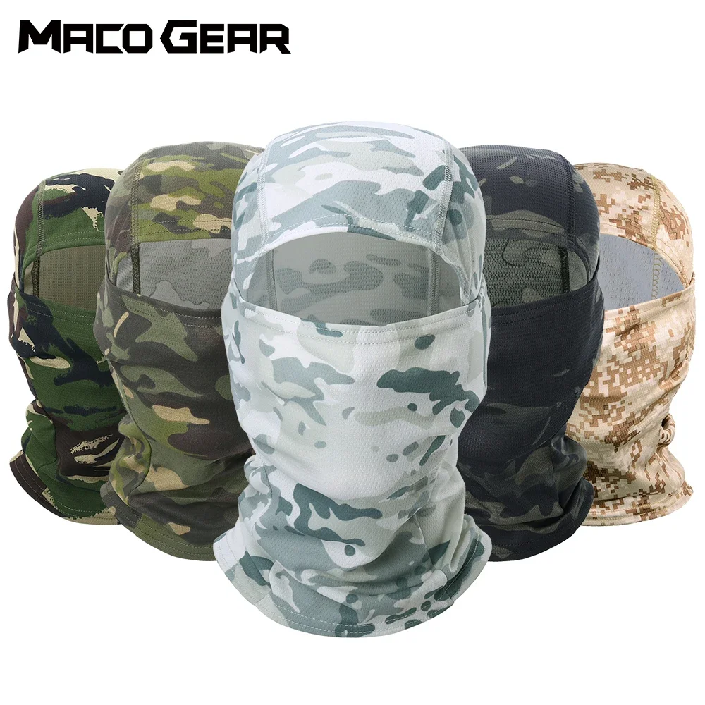 Camouflage Tactical Outdoor Balaclava Breathable Full Face Paintball Biker Hunting Hiking Cycling Sport Mask Liner Scarf Cap