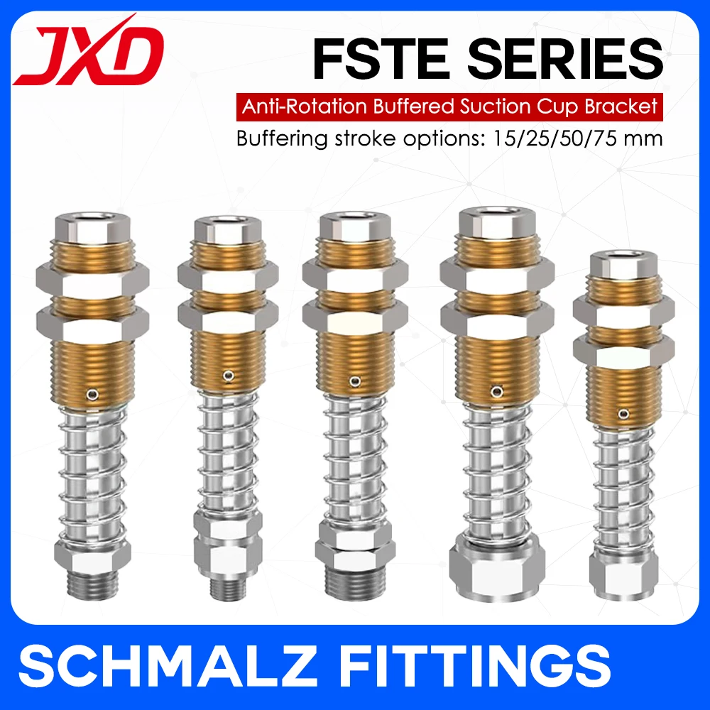 

Серия JXD FSTE FEST-G1/8 G1/4 G3/8 Металлический пневматический антивращающийся буферный фитинг Шатун для вакуумной присоски