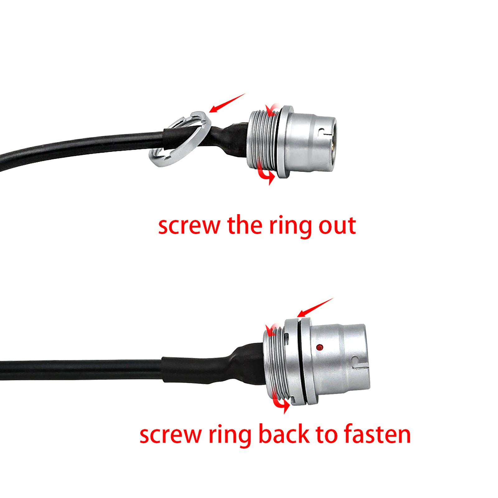 1Pc For AN/PRC 148 152 152A Walkie-Talkie 6 Pin Plug to For Kenwood K-Type Adapter Cable U-283/U Walkie Talkie DIY Connector