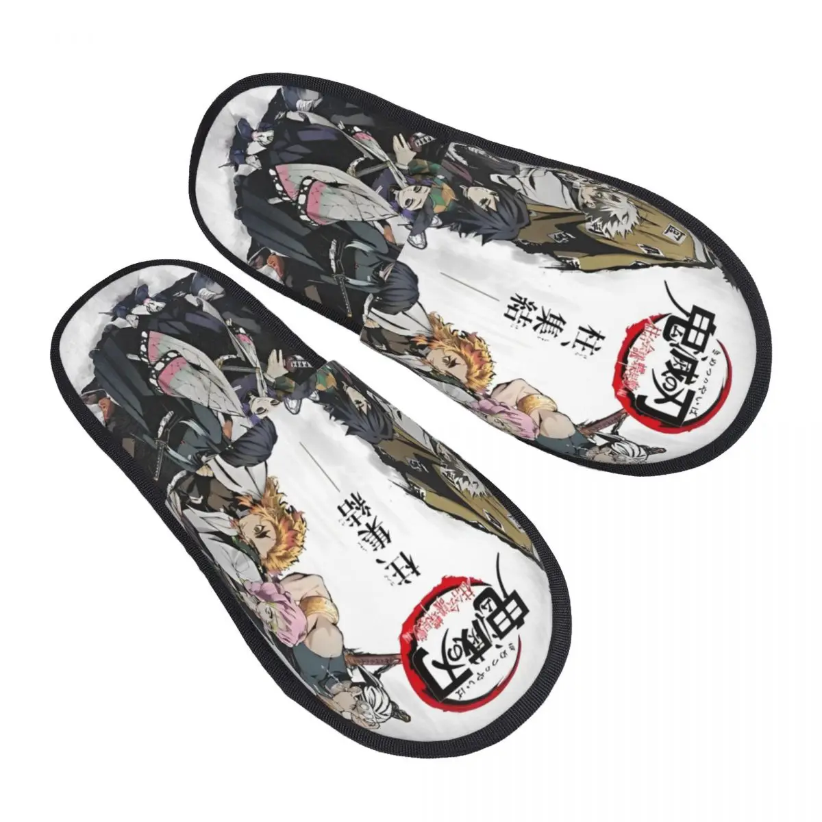 Zapatillas de invierno de Manga Demon Slayer de Anime, zapatillas de piel suaves para el hogar Hashira para sala de estar, antideslizantes