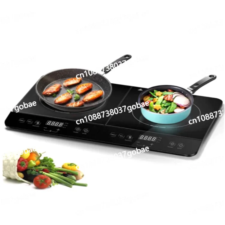 

New Embedded Vertical Double Head Induction Cooker with High Power and Dual Stove for Stir Frying and Steaming Without Any Error