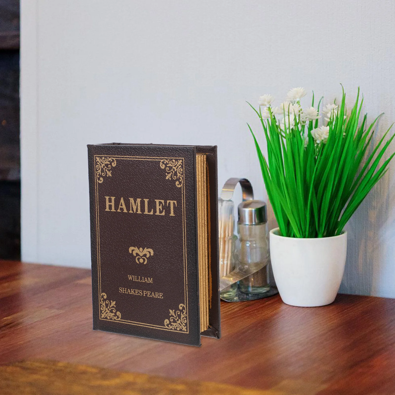 1pc Fake Book Box Vintage Faux Books Storage Organizer Decorative Book For Home Office Desk Shelf Bookshelf Prop Trinket Case