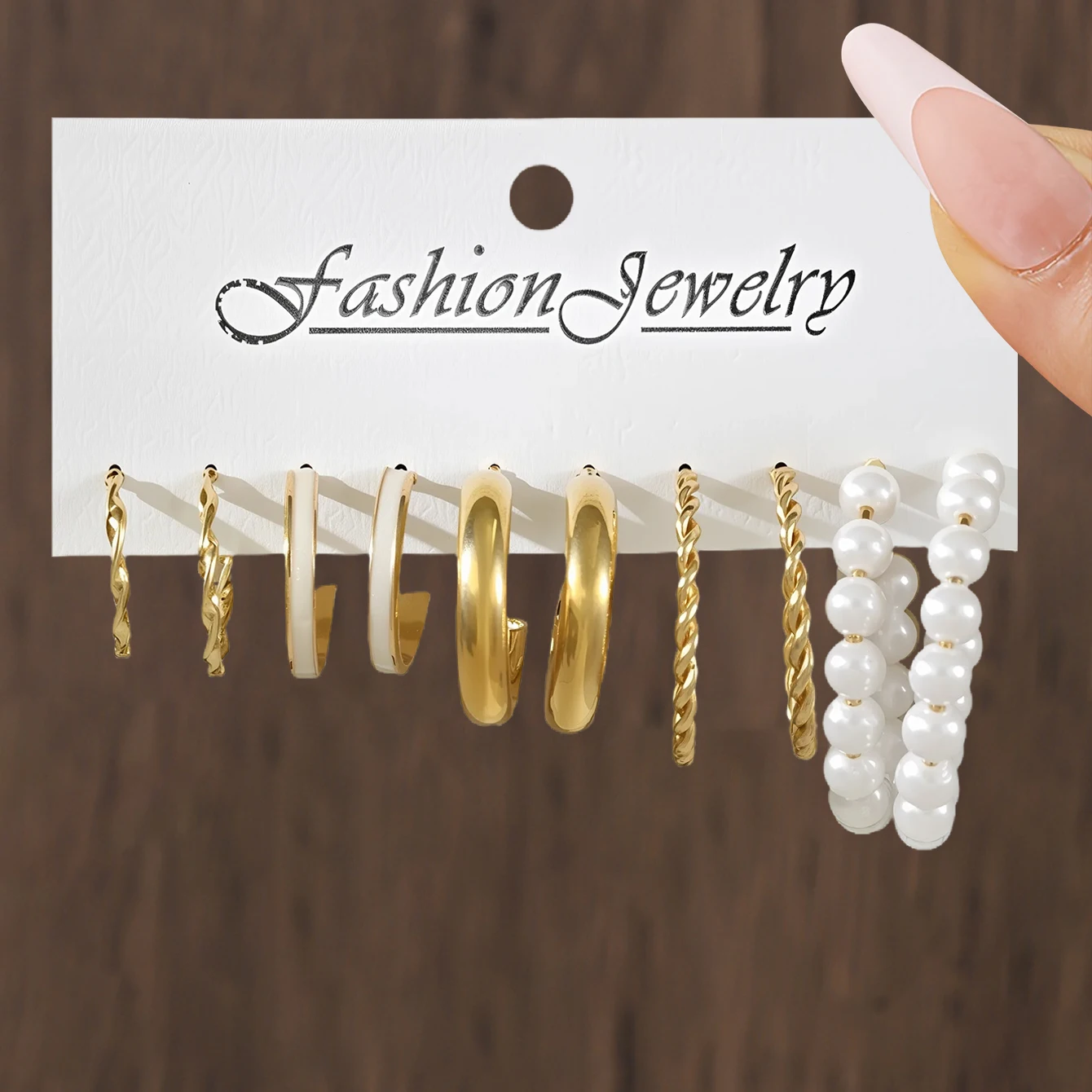 مجموعة أقراط هندسية مربعة الشكل من الاتحاد الأوروبي والولايات المتحدة الأكثر مبيعًا عبر الحدود - أقراط دائرية راقية للنساء #5